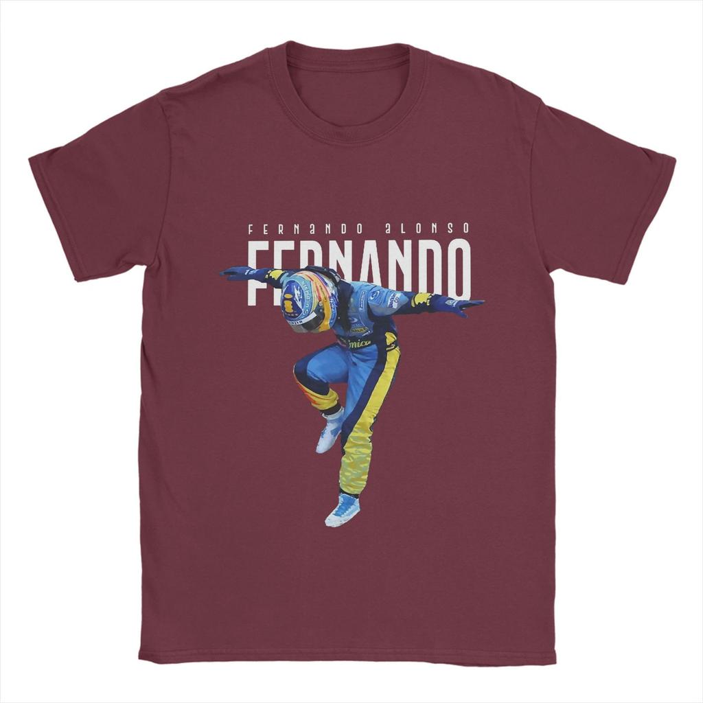 Fernando Alonso Camiseta Playa baile Algodón Camisetas Para Hombre Tendencia Personalizado Logo Camiseta Manga Corta Ropa Vintage