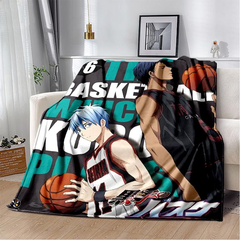 Anime Kuroko's Basketball Cartoon Blanket,Soft Throw Blanket for Home Bedroom Bed Sofa Picnic Travel Office Cover Blanket Kids