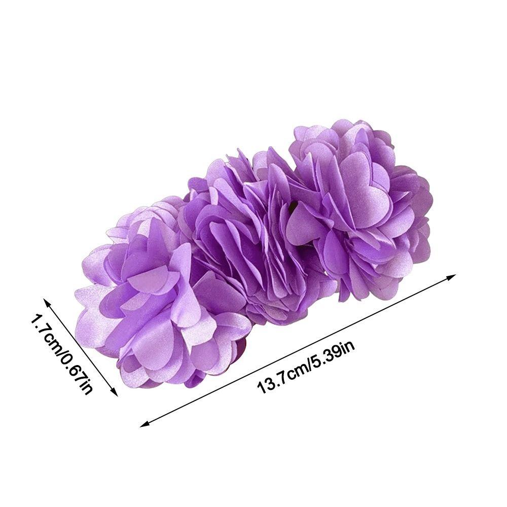 Bohemian Style Shark Clip Elegant Flower Hairgrips Hair Accessories Headwear Summer Vacation