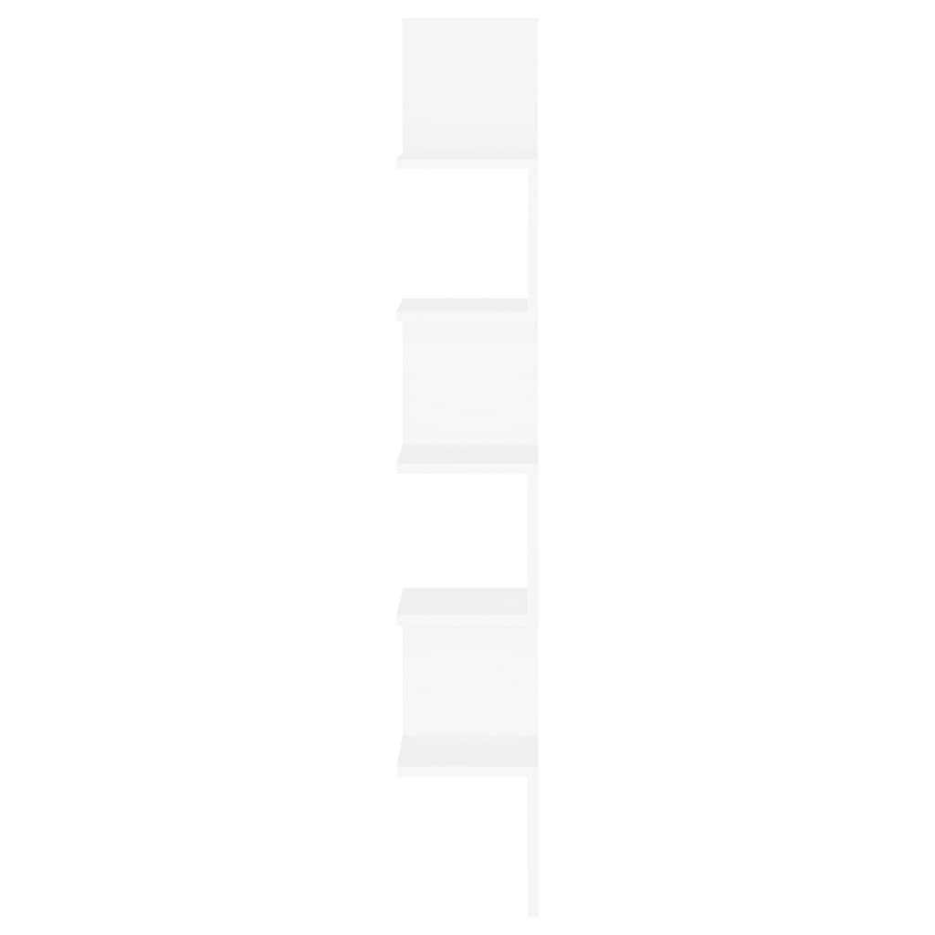 Vidaxl Corner Wall Shelf, White, 20X20X127.5 Cm