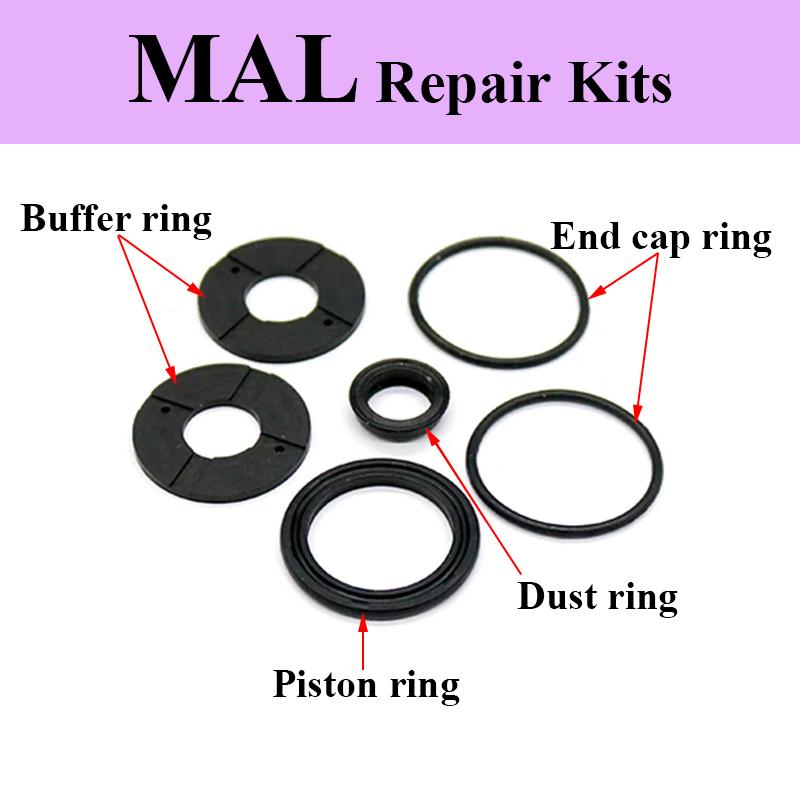 SDA SC MAL Air Pneumatic Cylinder Repair Kits Airtac Standard Piston Seal Ring Kit Pneumatic cylinder seal ring (as the picture,Bore 16mm)