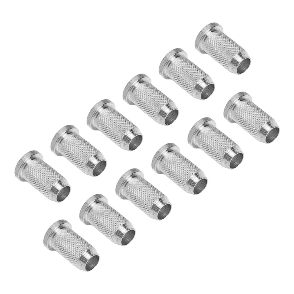 12PCS Guitar Bridge Body Through Ferrules Replacement Metal Electric Guitar String Bushings
