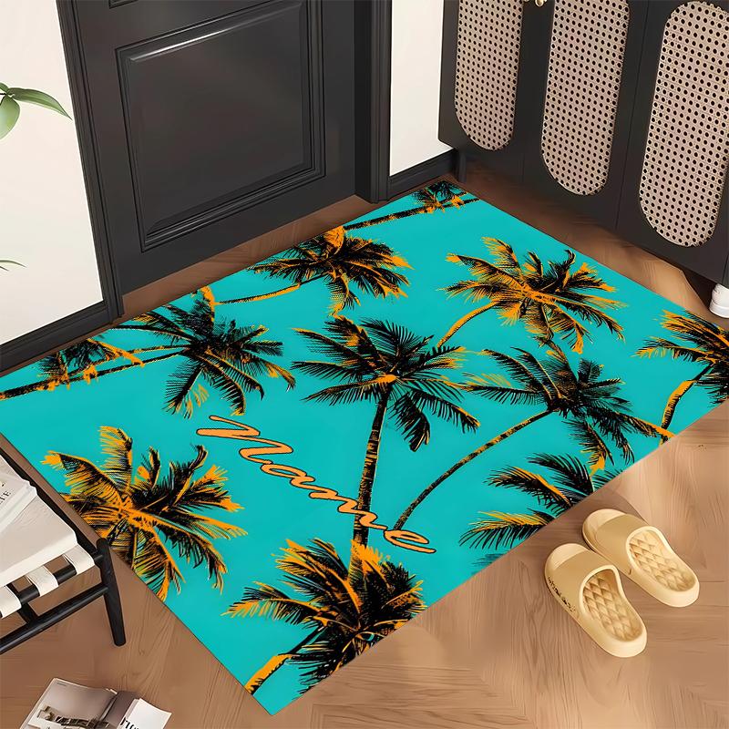 Island resort style (1) Personalized name Office Carpet Stylish Decor for Living Room Bedroom Kitchen