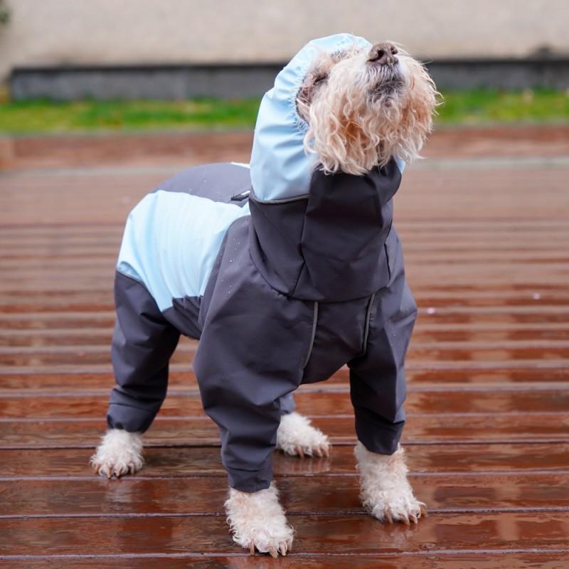 Full Coverage 4-Leg Raincoat Small To Medium Dogs Waterproof Breathable Pet Rain Suit