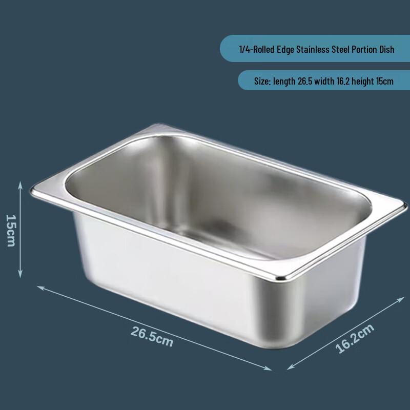 Jiwanggu 304 Stainless Steel Gastronorm Food Pan with Rolled Edge