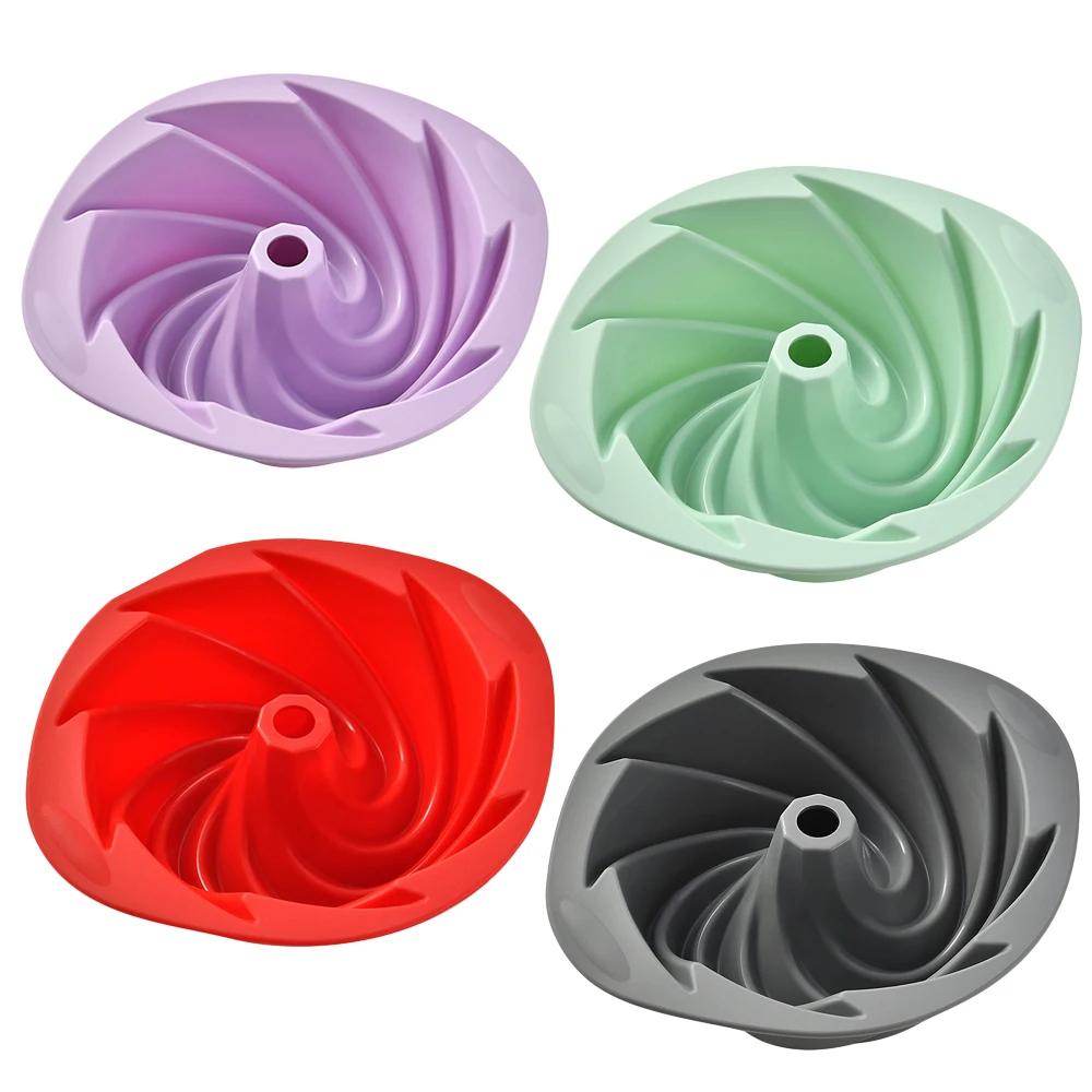 

4 шт. силиконовая форма для торта в форме спирали, форма для выпечки хлеба, инструмент для выпечки, форма для торта в форме циклона, форма для выпечки своими руками