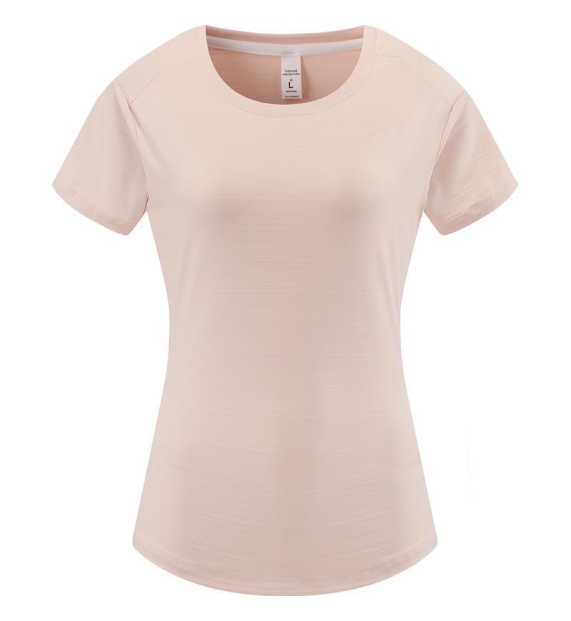 Women's Lightweight Quick-Dry Casual Sports T-shirt - Round Neck, Breathable, Comfortable, Short Sleeve, Customizable.
