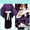 Premium Kwaliteit Demon Slayer Kimetsu No Yaiba Kokushibou Kimono Kostuum Met Perfecte Stiksels