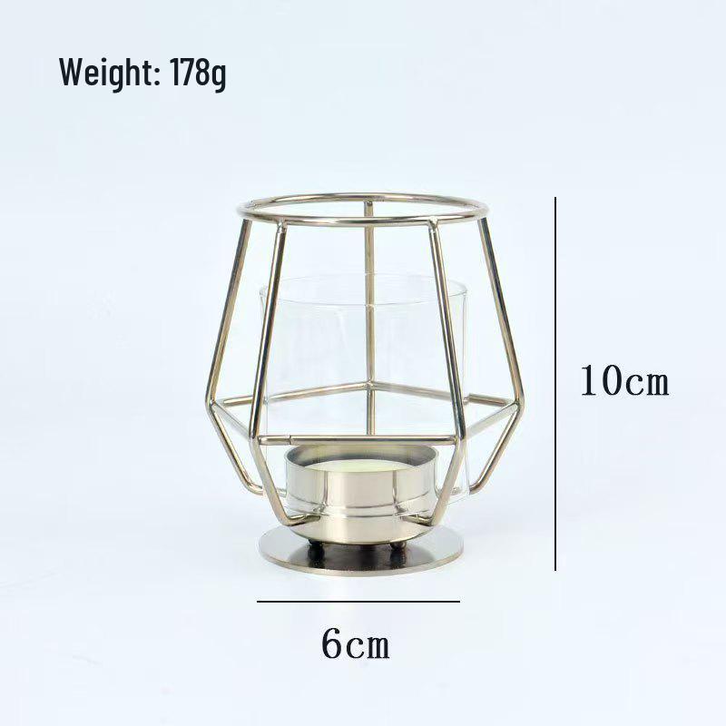 Luxury Cross-Border Iron Candle Holder for Romantic Dinner & Christmas Decoration