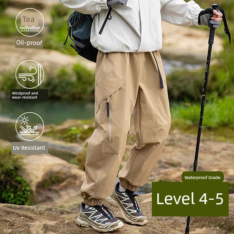 Soft Shell Tactical Pants Men's 2025 American Outdoor Casual Pants Ankle-tied Straight Mountaineering Logging Overalls Men's Paratroopers