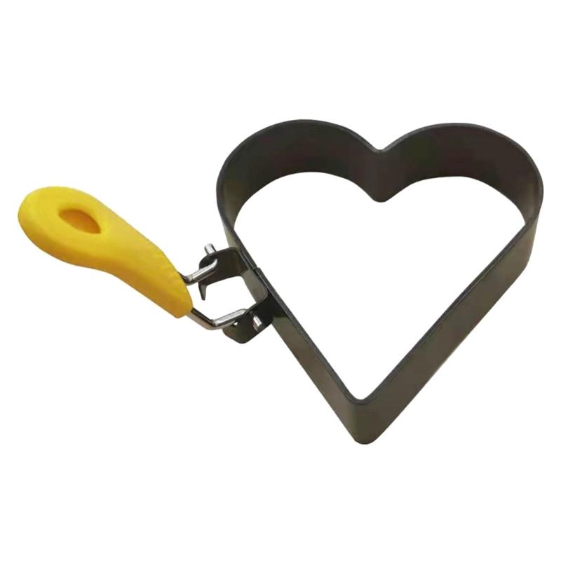 Large Heart Eggs Rings Stainless Steels Heart Eggs Rings for Perfectly Shape Eggs and Pancakes In the Kitchens