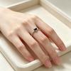 Black Heart Twisted Ring for Women, New Style Daily Trend Minimalist Design Temperament Versatile Fashion Personality Cold Style