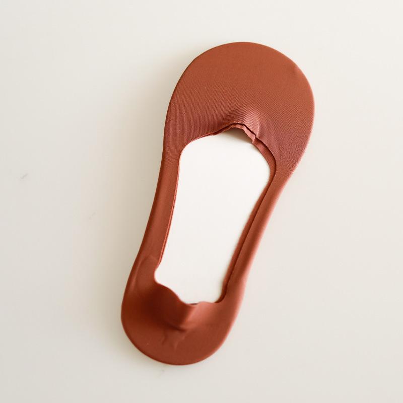 Socks Invisible Socks Summer Thin Ice Silk Socks Shallow Mouth Low Top Silicone Non-Slip Boat Socks Skin-Friendly And Soft