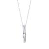 THE KISS Blue Diamond Silver Pair Necklace SPD1532BDM-1533BDM - Twisted Top Matching Set for Couples with Gift Box & Wrapping