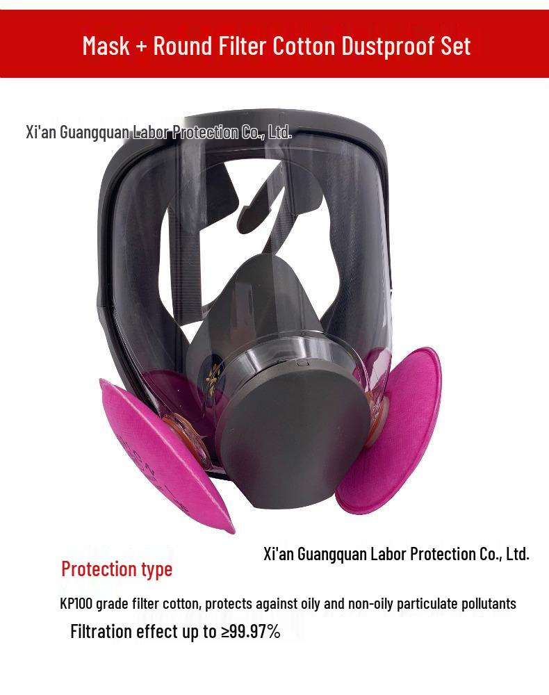 6800 Vollgesichts-Silikon-Staubschutzmaske für Chemikalien, Pestizide und Farben