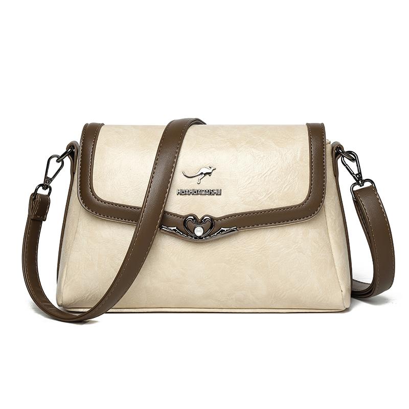 Top Quality Soft Pu Leather Female Elegant Shoulder Crossbody Bag Designer Ladies Women Casual Purses and Handbags Genuine Brand