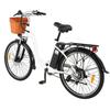 Electric Bike - DYU - C6 - 350W Motor - 36V 12.5Ah Battery - Range 70KM - White