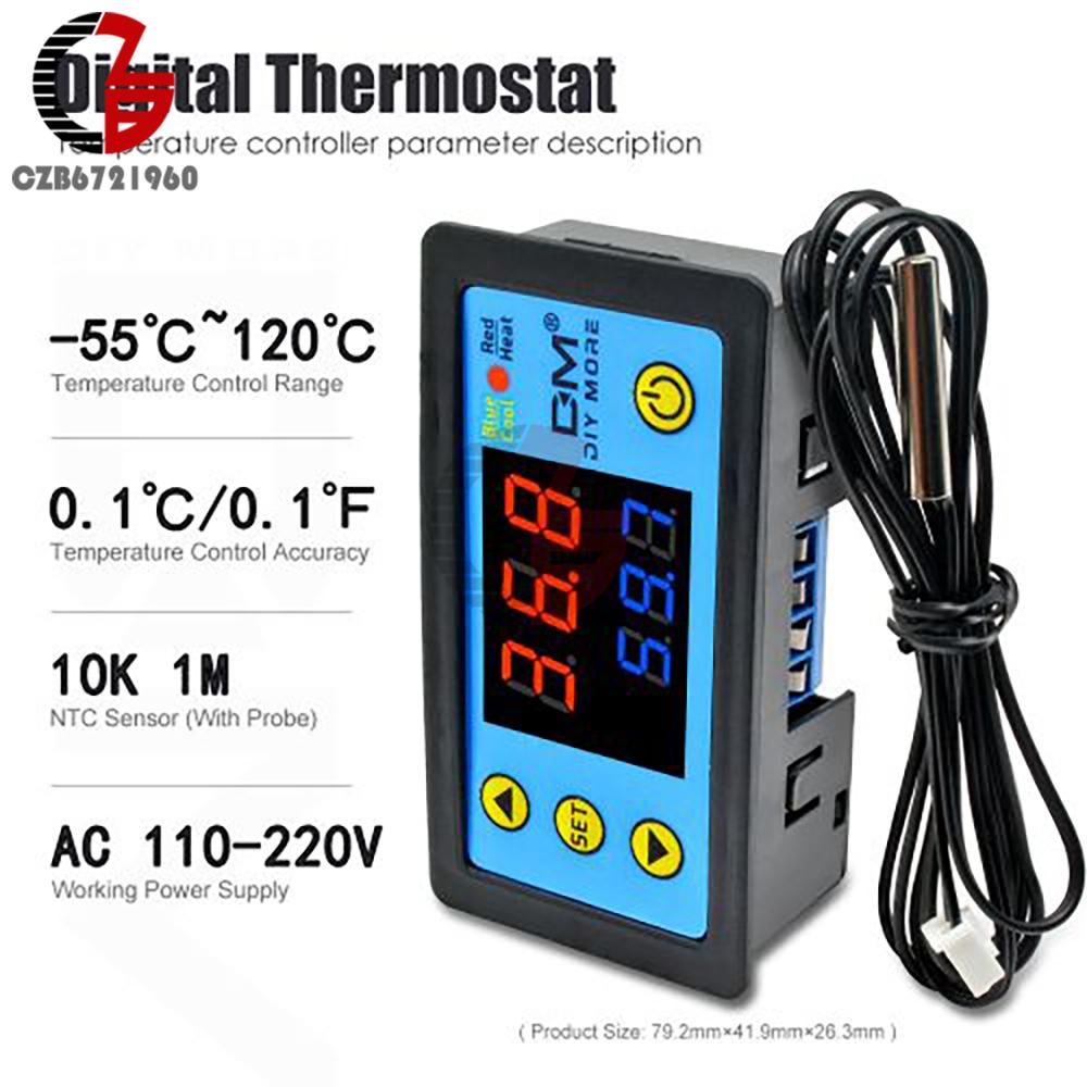 W3231 Digital Thermostat 12V 24V 110V 220V Temperature Controller for Incubator Box Thermoregulator