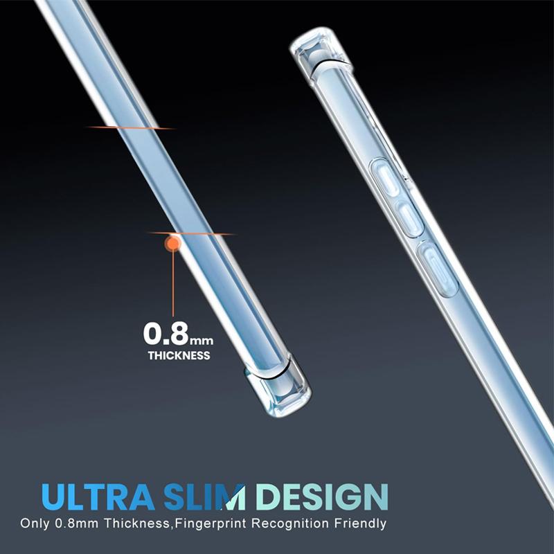 Dickes, stoßfestes AirBag-Klarsichtgehäuse für Xiaomi Redmi Note 13 12 Pro Plus 12S 13C 11A 10C Poco X5 X6 Pro 5G 4G Transparente, weiche Silikon-TPU-Rückseite