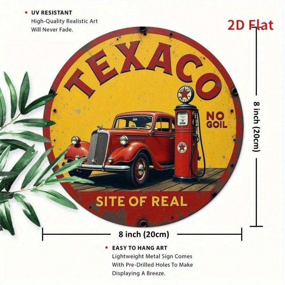 Vintage Texaco Metal Sign 20x30 Cm Retro Wall Decor for Garage