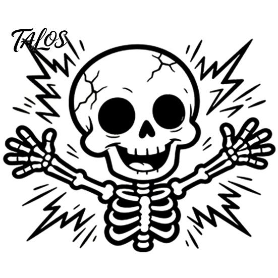 Talos Halloween Skeleton Light Switch Sticker, Electric Decal, Removable Decals, PVC Waterproof Wall Art for Home Bedroom Living Room Entrance Decor
