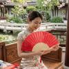 Cooling Tool Silk Hand Fan Chinese Style Hand Held Fan Fashionable Bamboo Hand Fan  Wedding Favors
