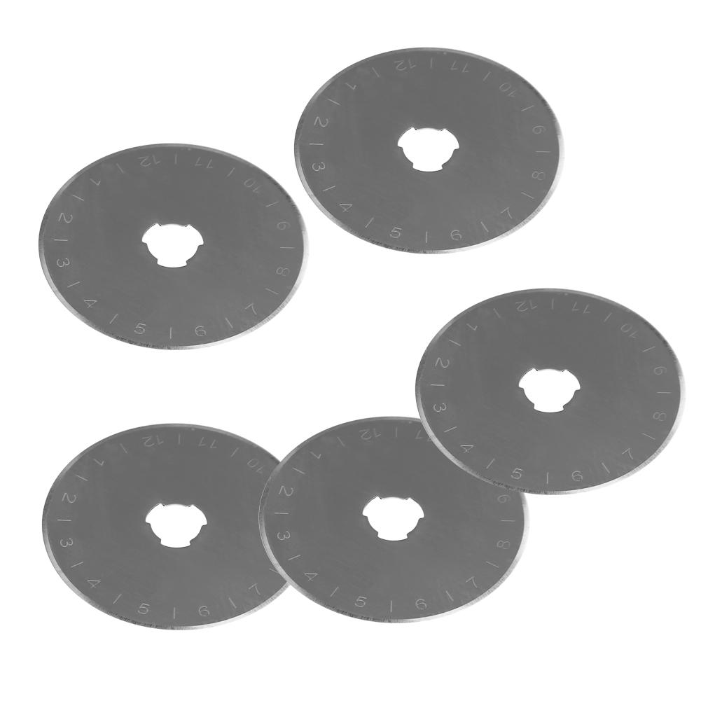 

5pcs Rotary Cutter 45mm Tungsten Steel Replacement Blades Sharp Durable for Quilting Scrapbooking Fits All Rotary Cutter Handles spain
