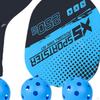 2 Stück Pickleballschläger Tragbar 4 Bälle für Fitnessstudio-Training Outdoor Blau