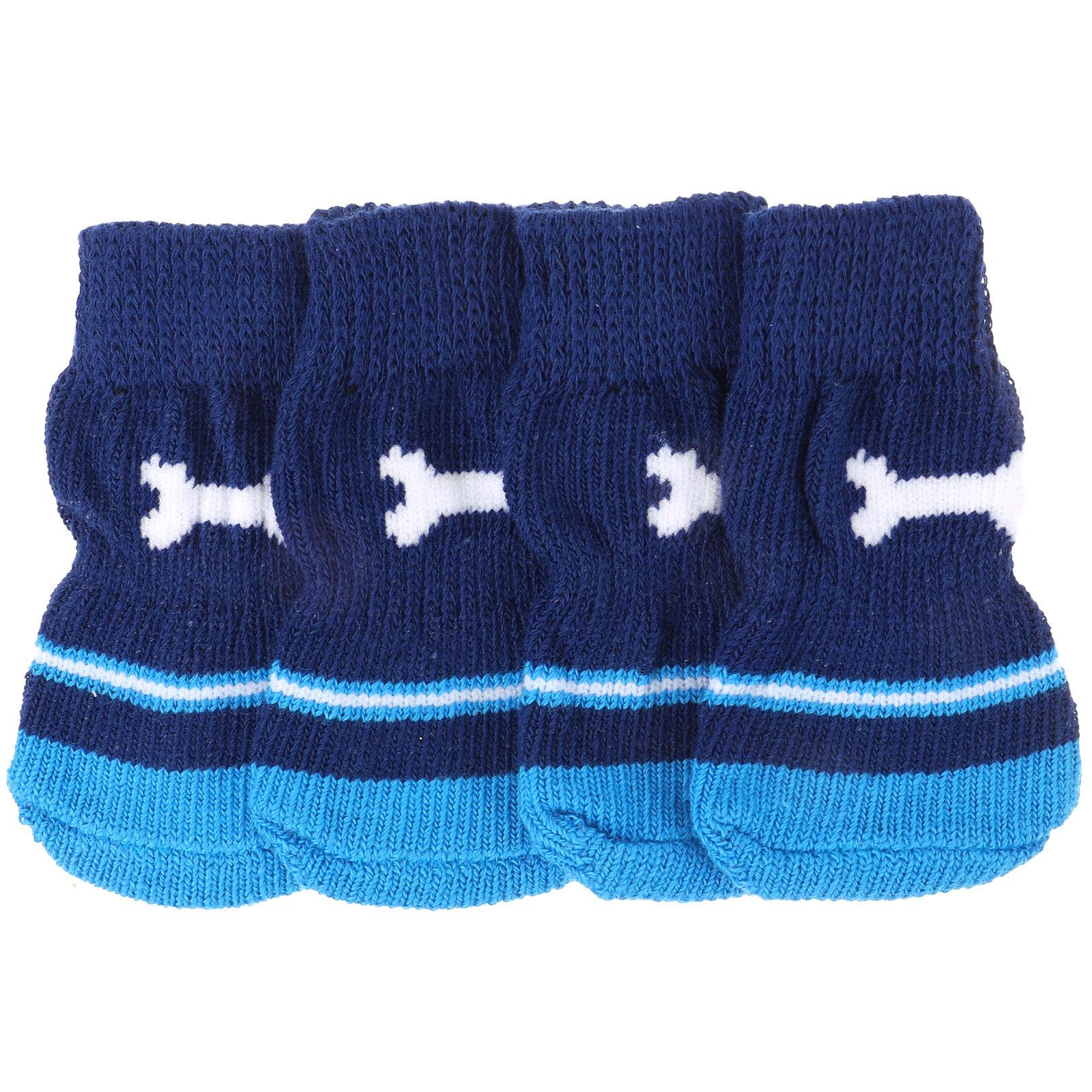 

2Pairs Anti-Slip Dog Socks Cotton Pet Socks M Size Soft Comfortable Paw Protectors for Small Dogs Poodle Breathable 12X6X1CM