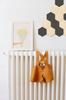 Black hexagon plywood 1 PCS Hexagon wall panel for a child's room