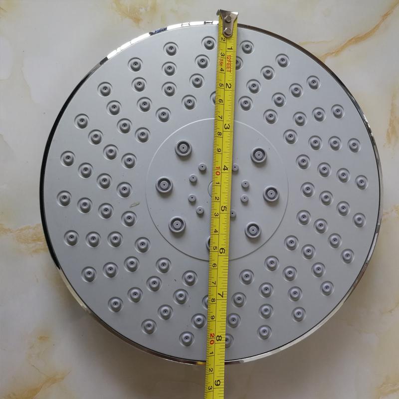 2pcs/set High Pressure Showerhead 9 Inch Rainfall Bath Overhead Handheld Shower Head with 5 Speed Ch
