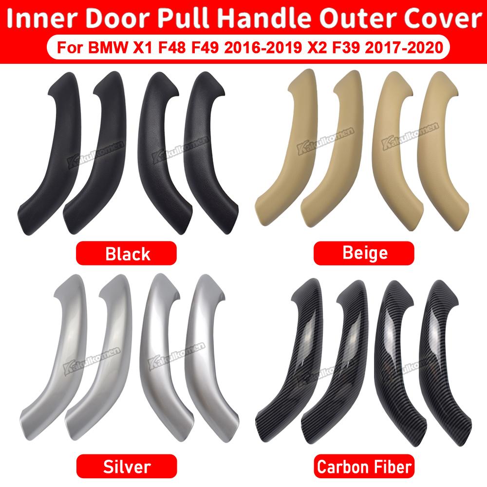 High Quality Car Inner Door Handle For BMW X1 F48 F49 2016-2019 X2 F39 2017-2020 Carbon Fiber Interior Door Handles Car Styling