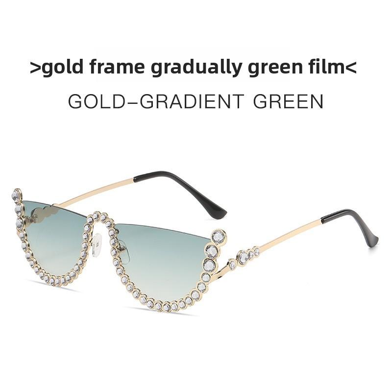 Fashion Sunglasses For Women Uv400 Half Frame Pc Lenses For Outdoor Travel And Parties