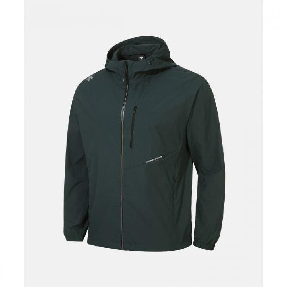 

Ветровка с капюшоном Descente Running Essentials темно-зеленого цвета DGRNDGREEN/110