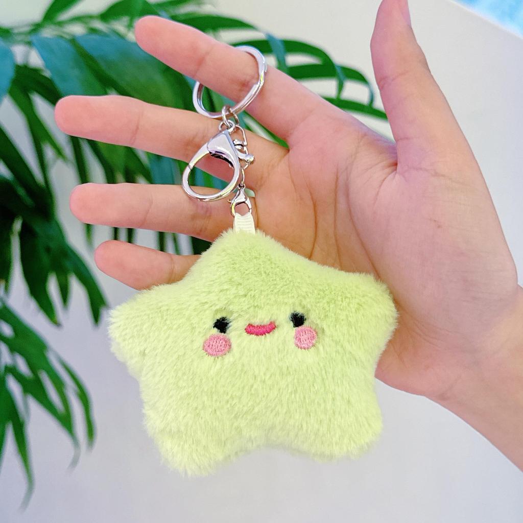 Plush Smiley Star Doll Keychain & Backpack Charm