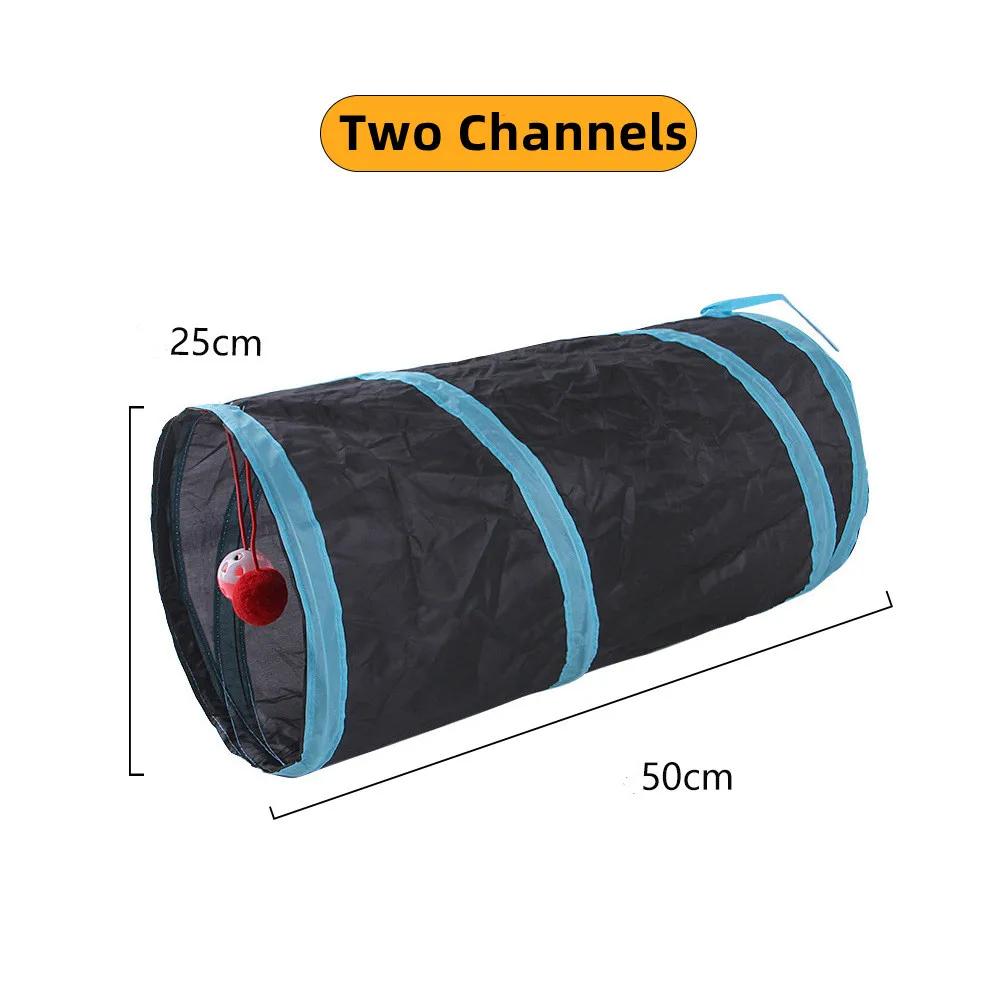 

Cat Tunnel Workmanship Fine Foldable Storage Easy Cleaning Indoor Breathable Drill Tunnel Cats Toys Sturdy Durable Pet Supplies