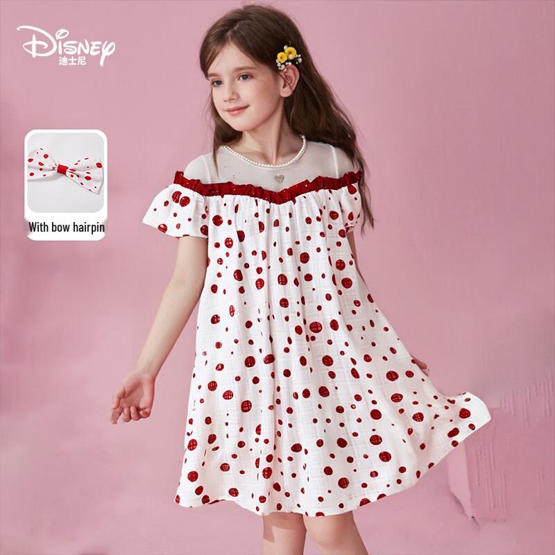 

Disney Girls Red Polka Dot Princess Dress 120