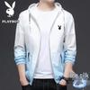 PLAYBOY Men's Summer Ice Silk Hooded Sun Protection Jacket