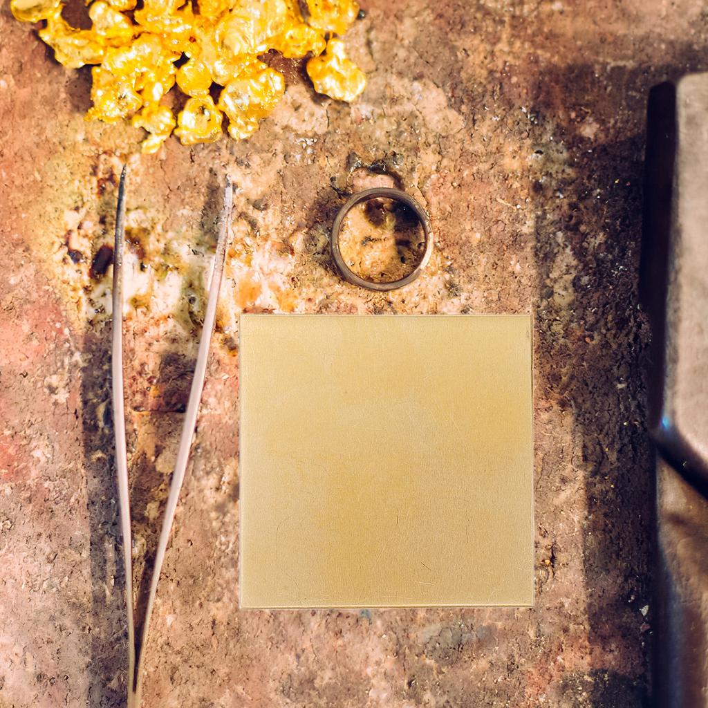 4Pcs Brass Sheets Easy-to-Cut Polish Shape Brass Plate Material for DIY Crafts Electrical Repairs Jewelry Making Metal Art