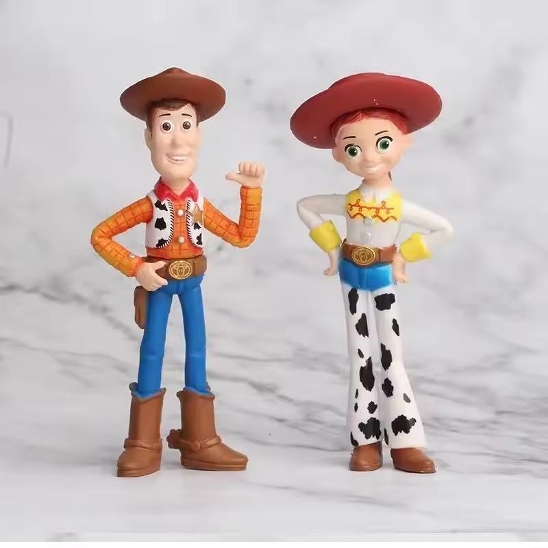 Anime 4 Woody Buzz Lighty Forky Rex Action Figures Collection Small Dolls Kids Toys Model For Kids Present For Kids