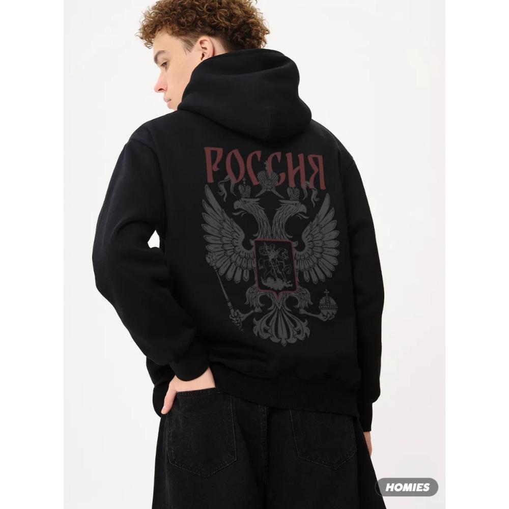 American Style Personalized Pattern Printed Men's and Women's Zipper Hoodie, Loose and Casual Zipper Sweater