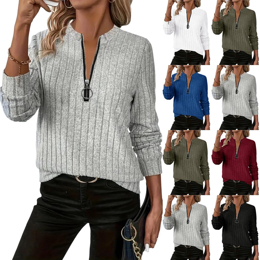 Womens Long Sleeve Shirts Casual Outfits Dressy Tops Blouses  V Neck Fall Clothes