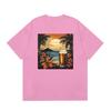 Men's  Round Neck Casual Hawaiian Beach  Printed Short Sleeve T-shirt Top