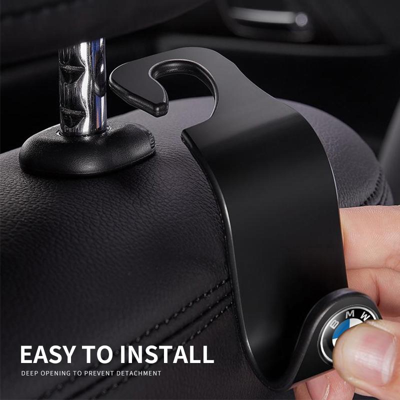 Car Headrest Hooks Hanger Bags Seat Back Organizer Holder Clips Auto Fastener Hooks For BMW Series i3 i4 G07 G06 G05 G02 G01 F48