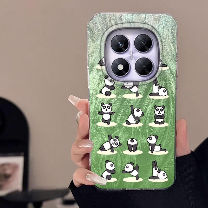 For Redmi 14C A3 13C Note 13 14S 14 Pro Plus 5G 15 15C Women Phone Case Cartoon Cat Panda Pattern Popular Fashion Bumper Shells