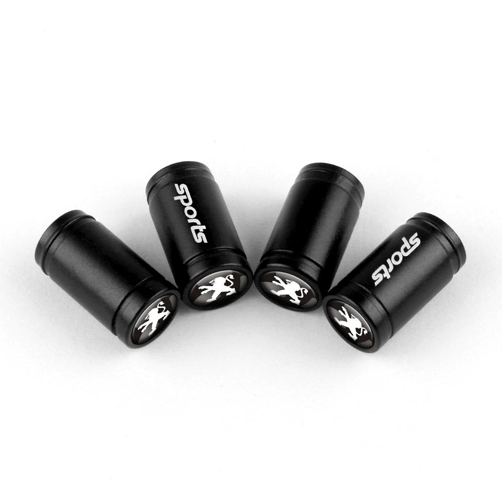 4Pcs/set Metal Car Wheel Tire Valve Caps Stem Cover i Accessories For Peugeot 206 207 208 406 407 408 508 106 107 108 2008 3008