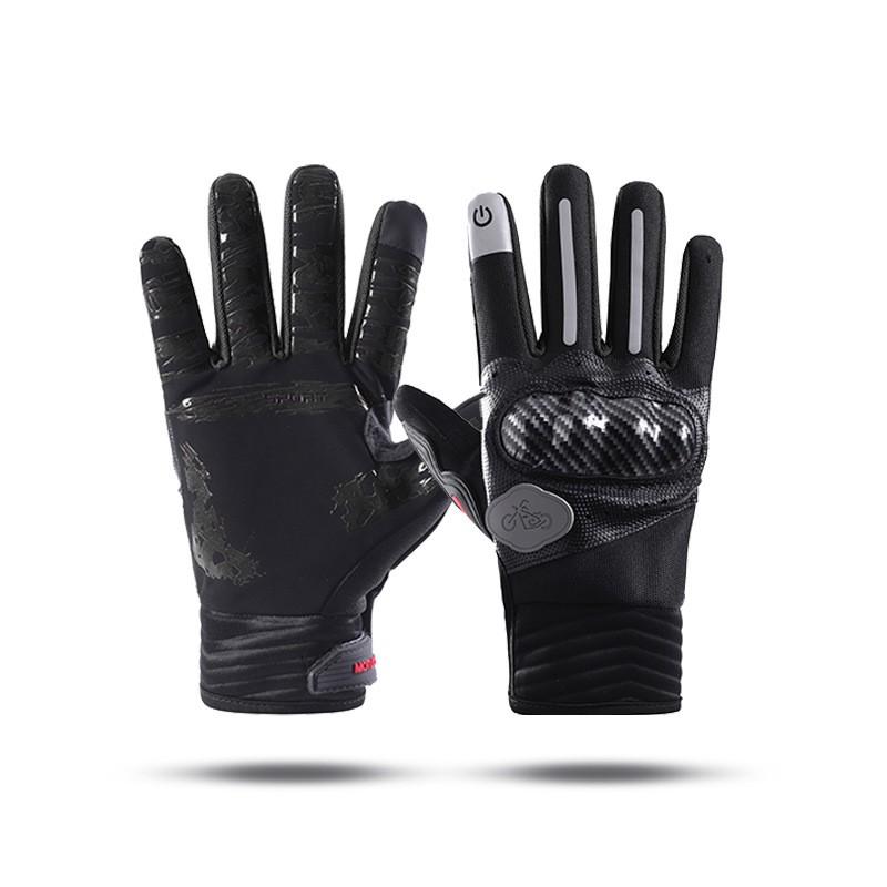 Motorcycle Riding Gloves Winter Warm Windproof Anti-Slip Touchscreen Full Finger Off-Road Racing Outdoor Sports