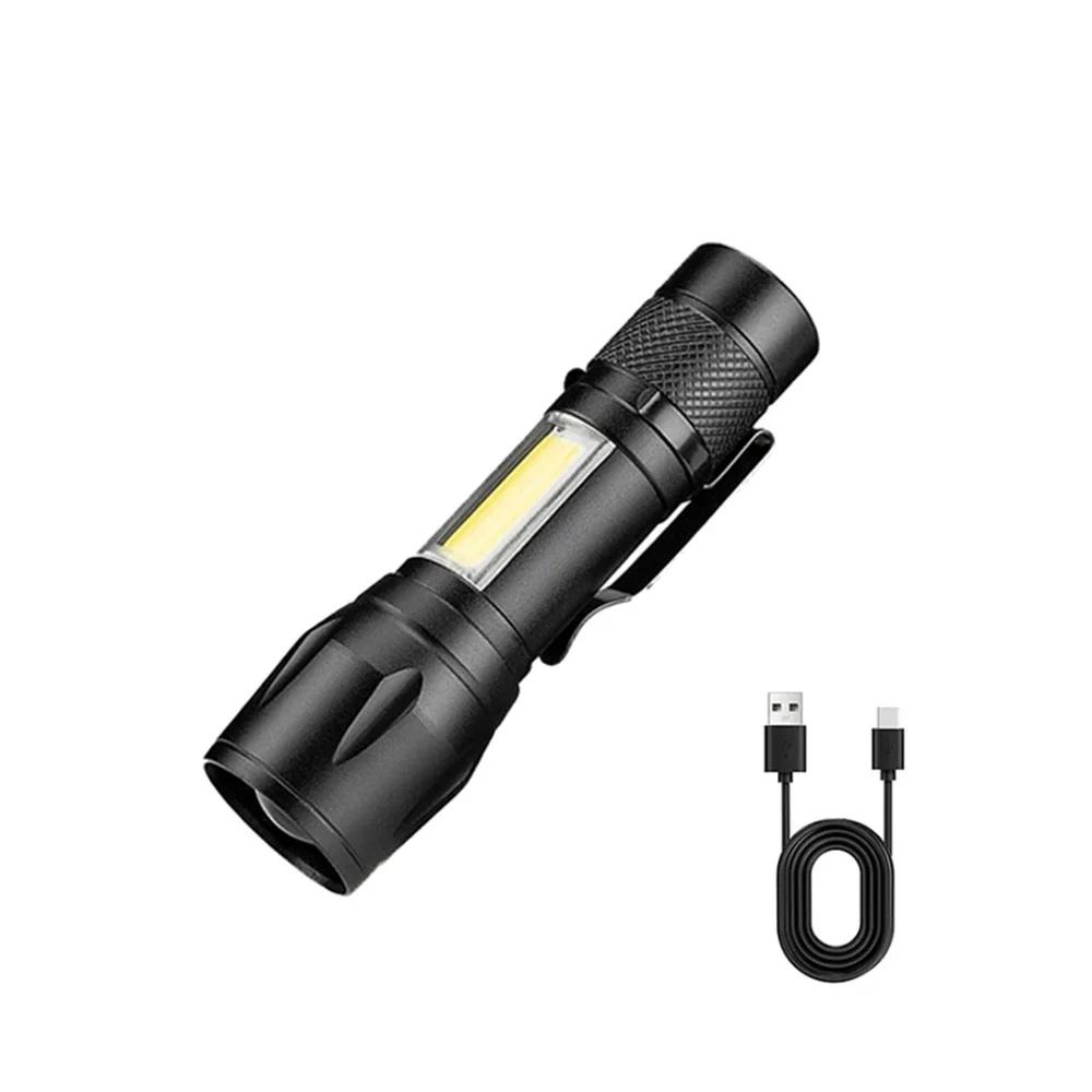 Strong LED Flashlight Fast Type C Rechargeable Light Outdoor Lighting Powerful Handheld Torch For Camping Emergencie