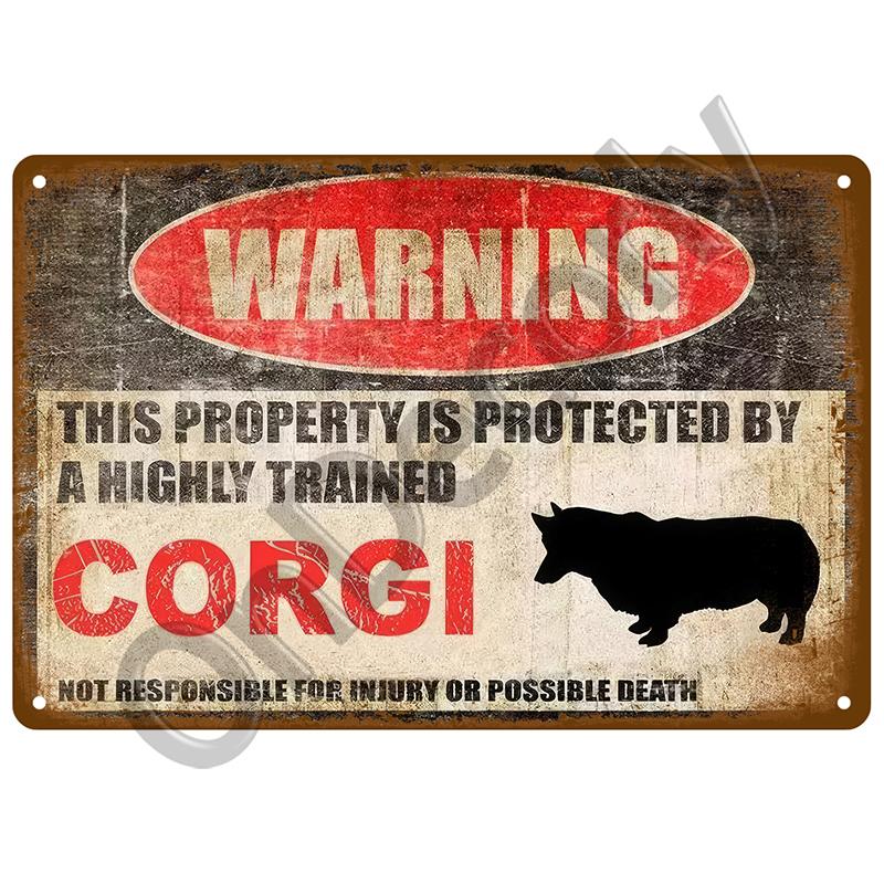 Tin Signs Plate Home Wall Decor Beware Metal Signs Vintage Plaque Warning Danger For Bar Club Man Cave Art Painting Poster Gift