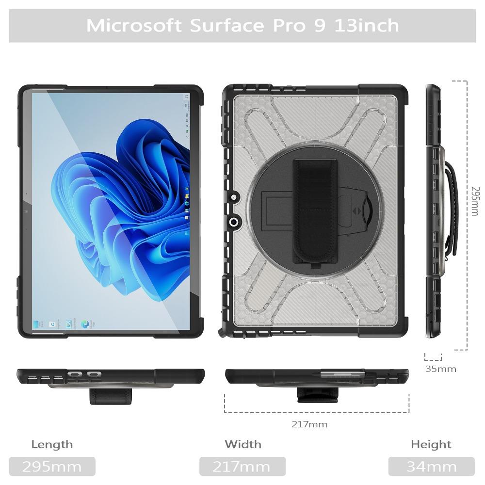 

Захисний чохол для Microsoft Surface Pro 8 9 10, ударостійка пластикова кришка 3-в-1, міцний корпус для Surface Go Surface Go/Go2/Go3/Go4 прозорий